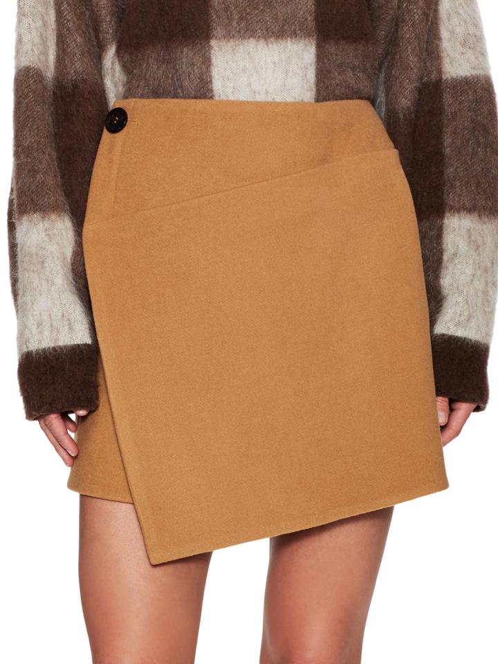 Balenciaga Wool Asymmetrical Mini Skirt