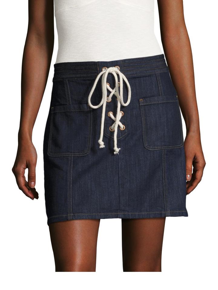 Eight Dreams Lace Up Front Skirt