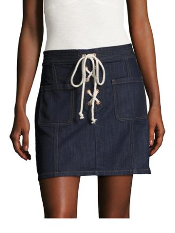 Eight Dreams Lace Up Front Skirt