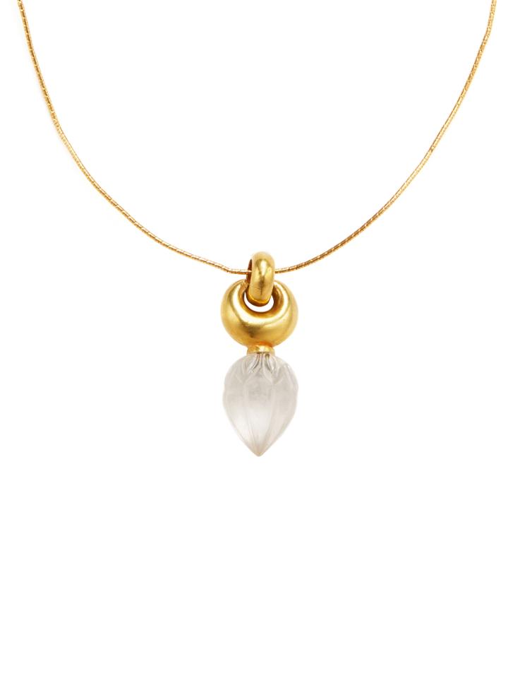 Amrapali 18k Yellow Gold & Crystal Pendant Necklace