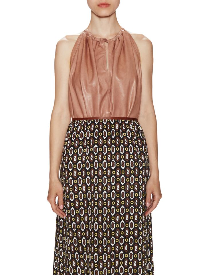 See By Chloe Americana Leather Halter Top