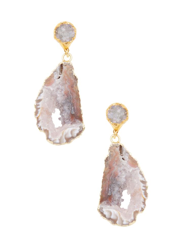 Janna Conner Merle Geode Drop Earrings