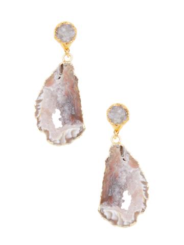 Janna Conner Merle Geode Drop Earrings