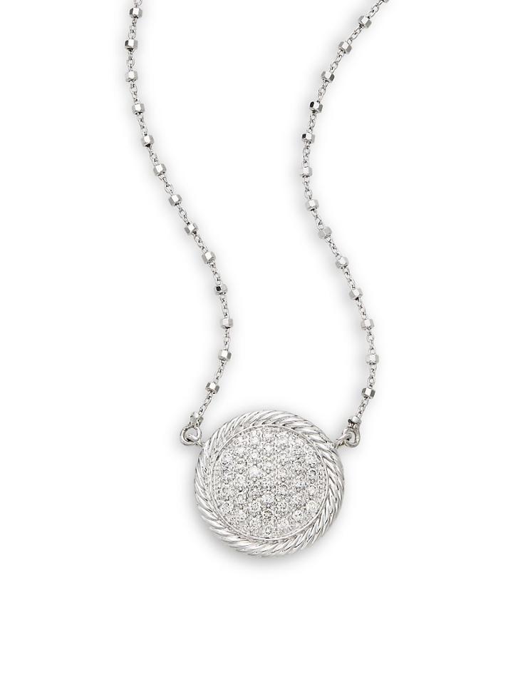 Alor Diamond, 18k White Gold &amp; Stainless Steel Pendant Necklace
