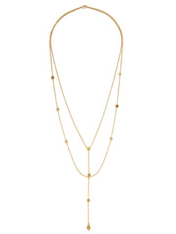 Eddera Hammered Dots Lariat Necklace
