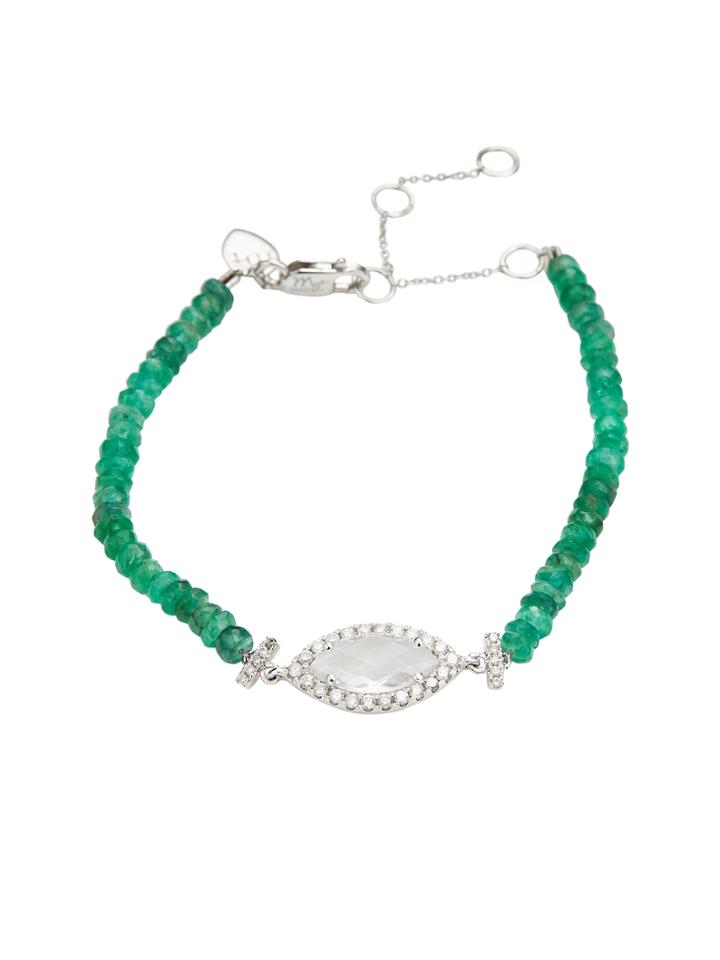 Meira T Topaz, Diamond & Emerald Beaded Bracelet