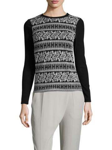 Vivienne Tam Embroidered Crewneck Top