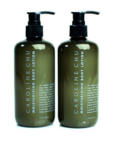 Caroline Chu Moisturizing Body Lotion, Set Of 2 White Tea & Pomegranate