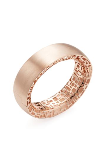 Roberto Coin Rose Gold-plated Silver 5 Ten Skyline Bangle Bracelet
