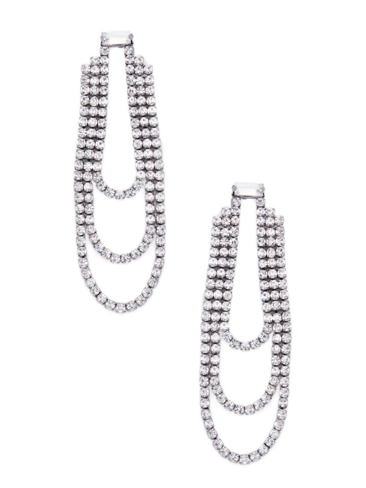 Cara Couture Jewelry Draped Crystal Earrings