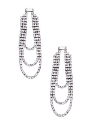 Cara Couture Jewelry Draped Crystal Earrings
