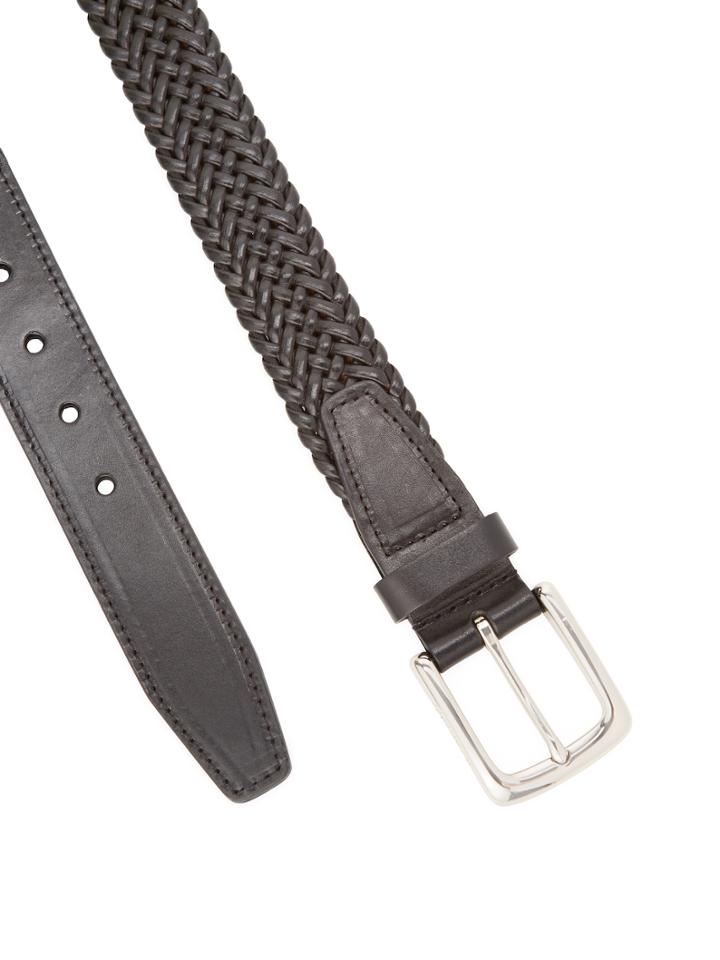 Cole Haan Elastic Braid Square Buckle Belt