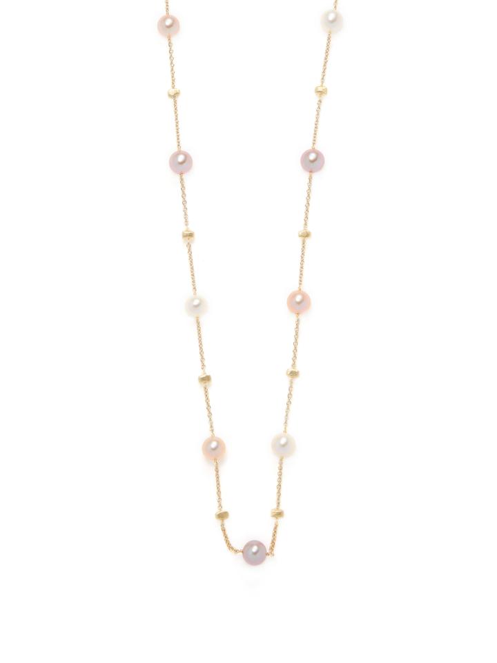 Marco Bicego Jaipur 18k Yellow Gold & Pearl Long Station Necklace