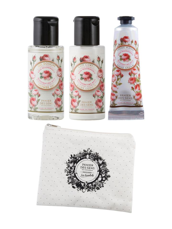 Panier Des Sens Rose Travel Pouch Set