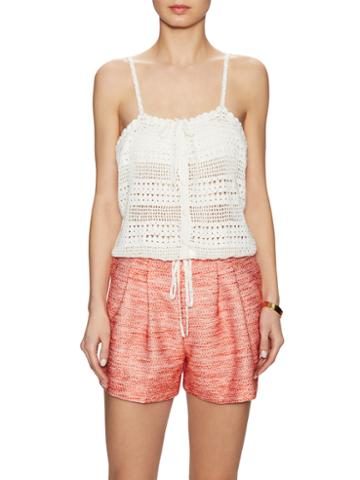 Joie Invidia Lace Cotton Scalloped Top