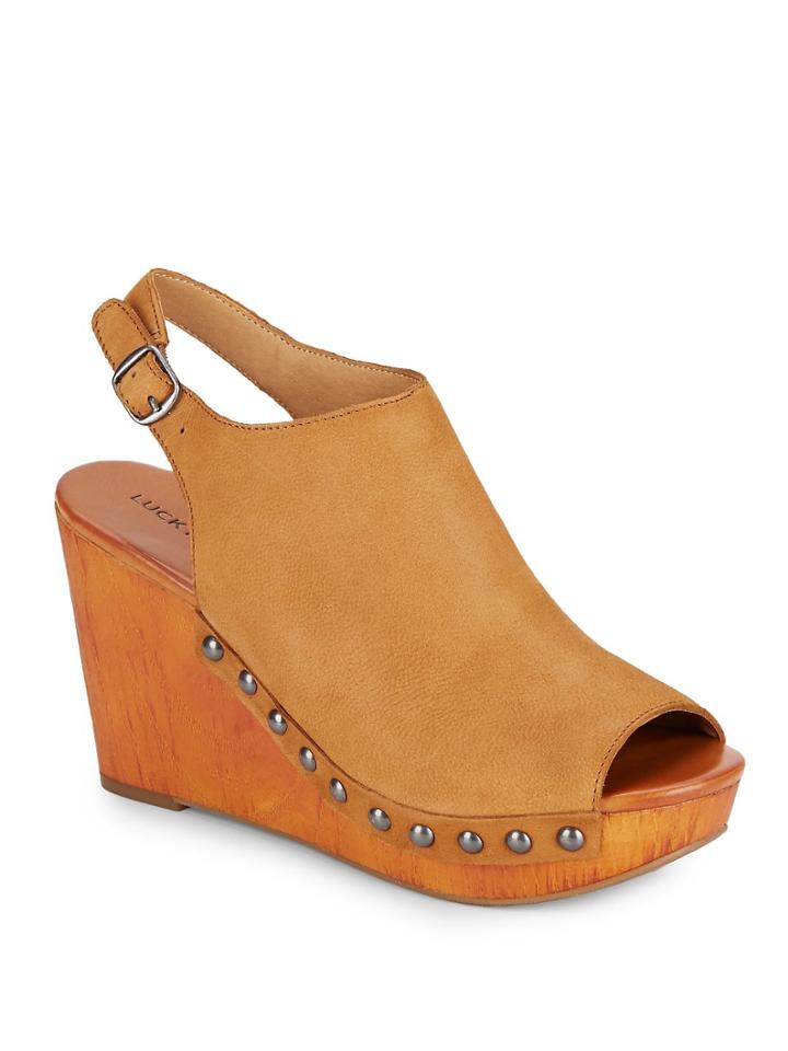 Lucky Brand Marrae Leather Wedges