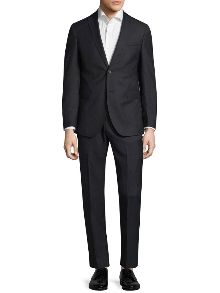 Zanetti Luca Notch Lapel Suit With Stitch Detail