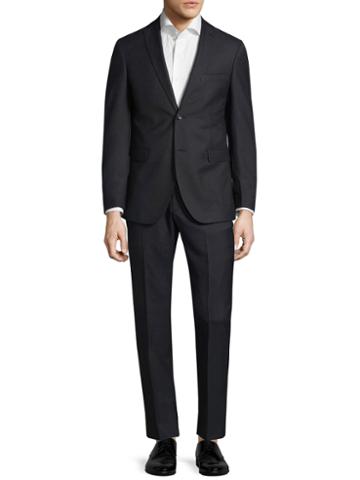 Zanetti Luca Notch Lapel Suit With Stitch Detail