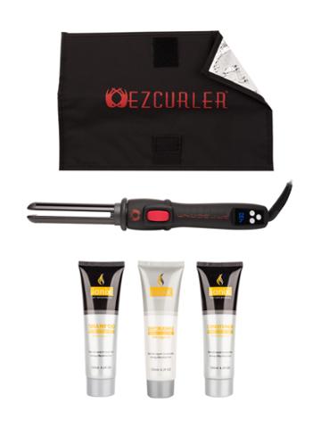 Iso Beauty Ez Automatic Curler With Nurturing Argan Oil Haircare Bundle