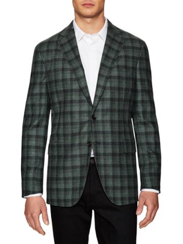 Belvest Checkered Notch Lapel Sportcoat