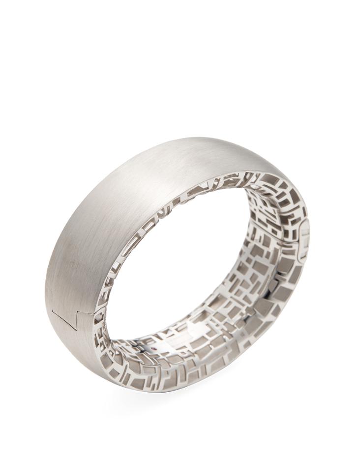 Roberto Coin Silver 5 Ten Skyline Bangle Bracelet