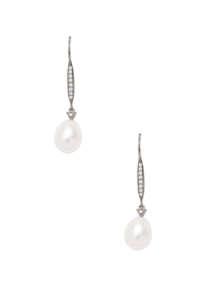 Tara Pearls 18k Gold Freshwater Pearl & Diamond Earrings