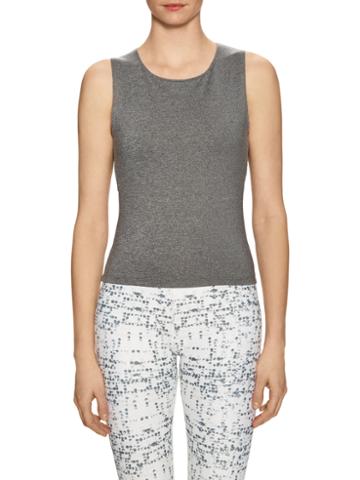 Vie Active Back Cut-out Overlay Top