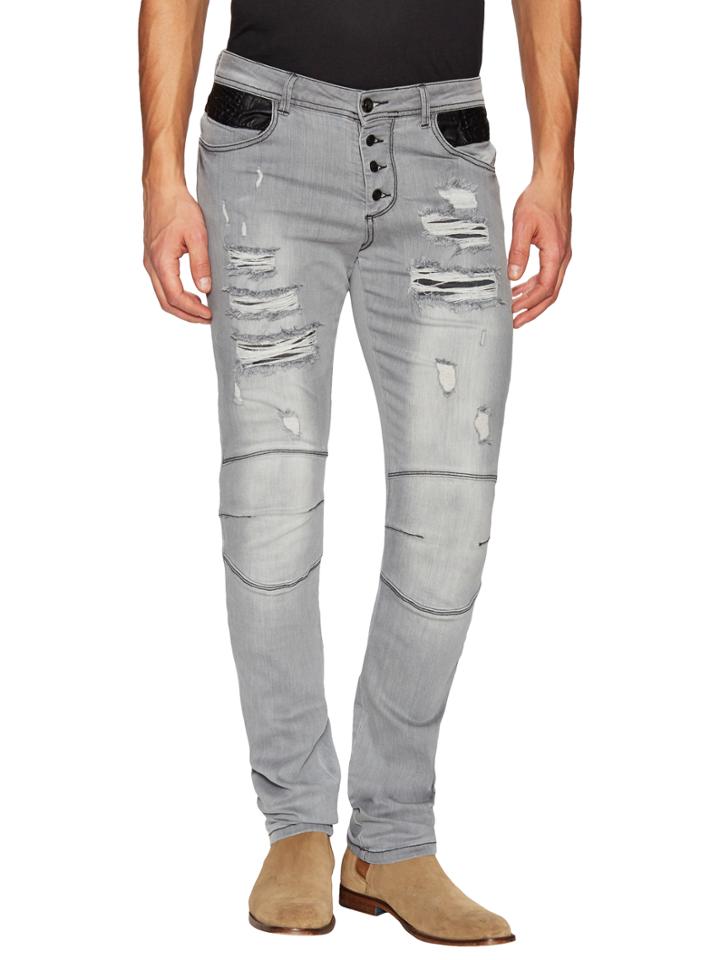 Ron Tomson Skinny Washed Distressed Jeans