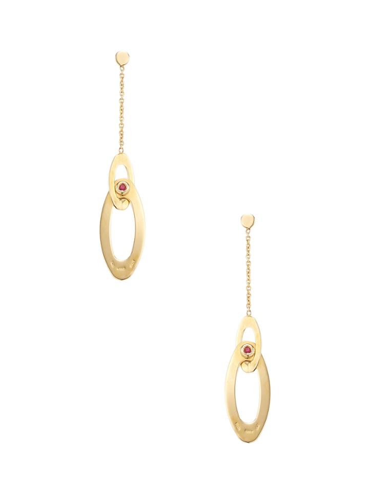 Roberto Coin Chic & Shine 18k Yellow Gold Oval Drop Earrings