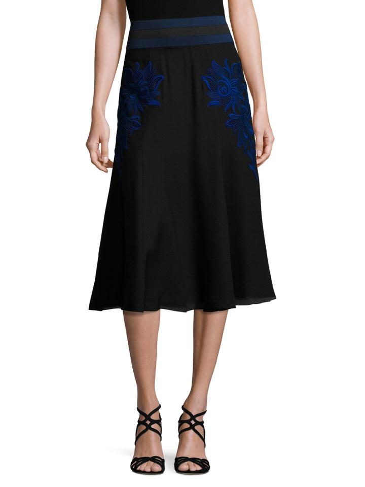 Marc Jacobs Collection Lace Appliqu&eacute Flared Skirt