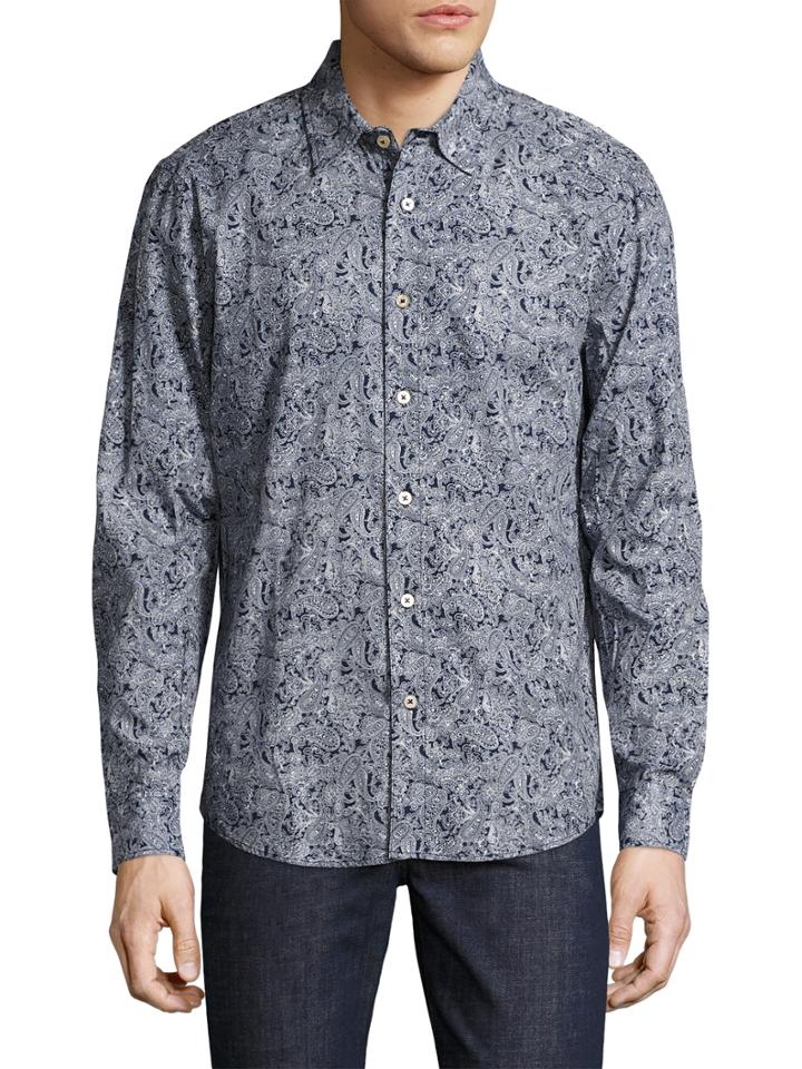 Gitman Bros. Cotton Paisley Print Sportshirt