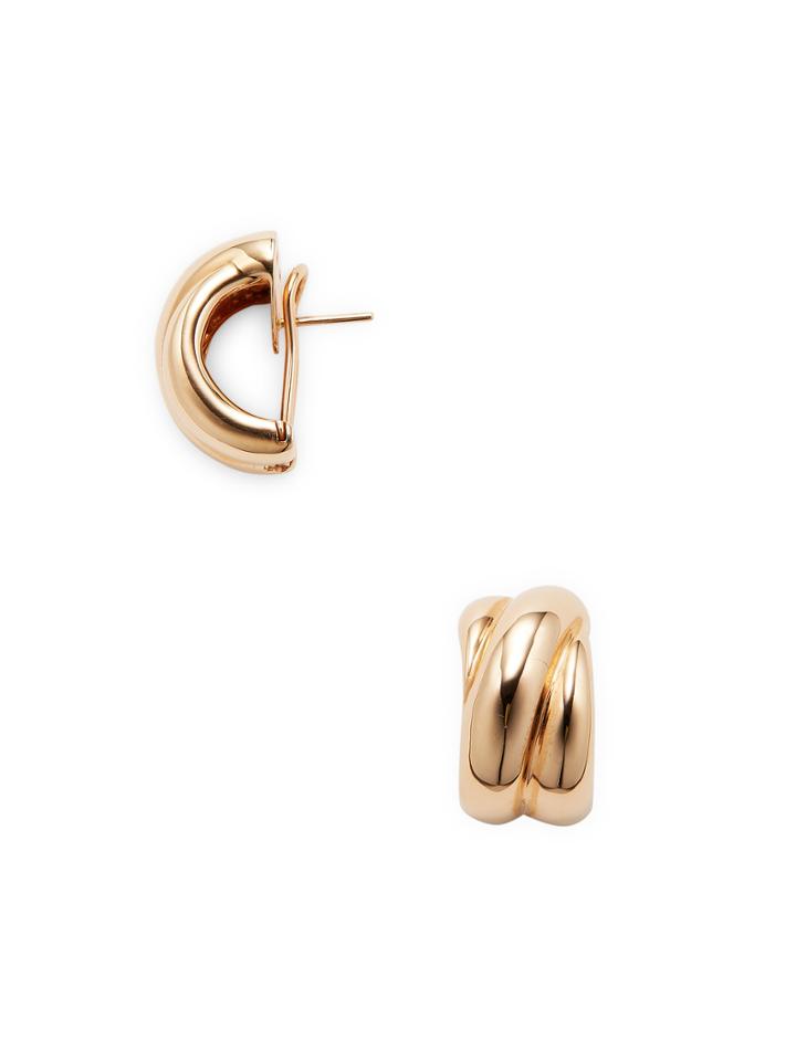 Roberto Coin 18k Rose Gold Half Hoop Earrings