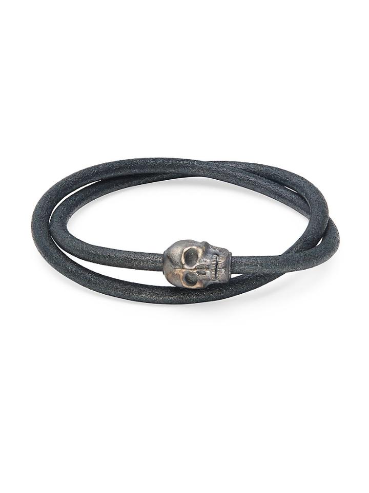 Tateossian Leather Wrap Bracelet
