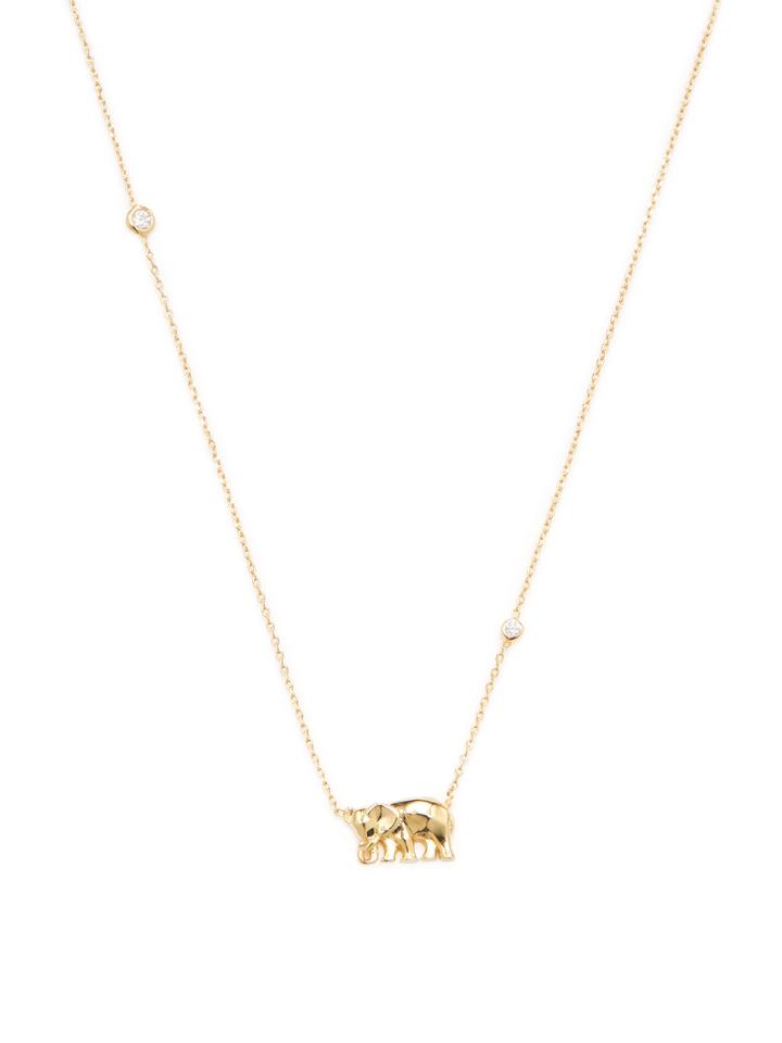 Tai Jewelry Cz Elephant Pendant Necklace