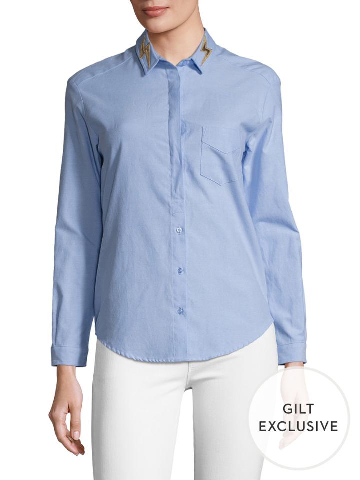 Logophile Embroidered Point Collar Shirt