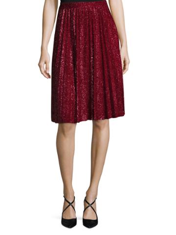 Vivienne Tam Lame Pleated Skirt