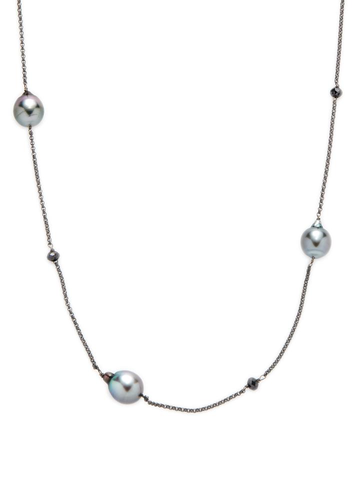 Tara Pearls Tahitian Pearl & Black Diamond Necklace