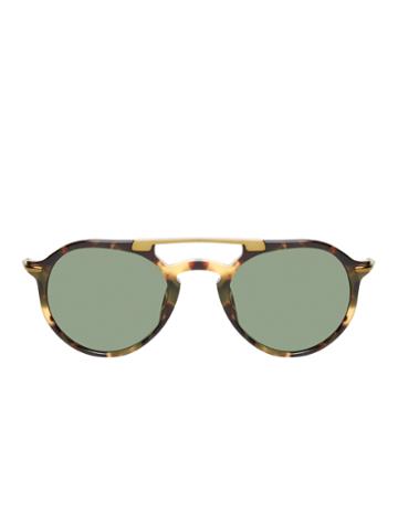 Dries Van Noten By Linda Farrow Gallery Acetate & Metal Modified Aviator Frame