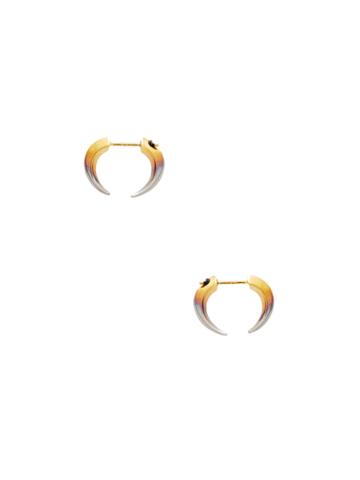 Katie Rowland Mini Crescent Dip-dye Earrings