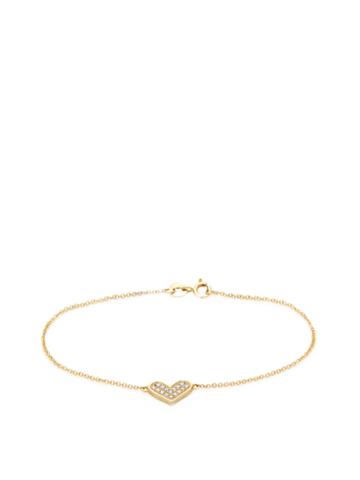 Dana Rebecca 14k Yellow Gold & 0.30 Total Ct. Diamond Jacquie C Heart Bracelet