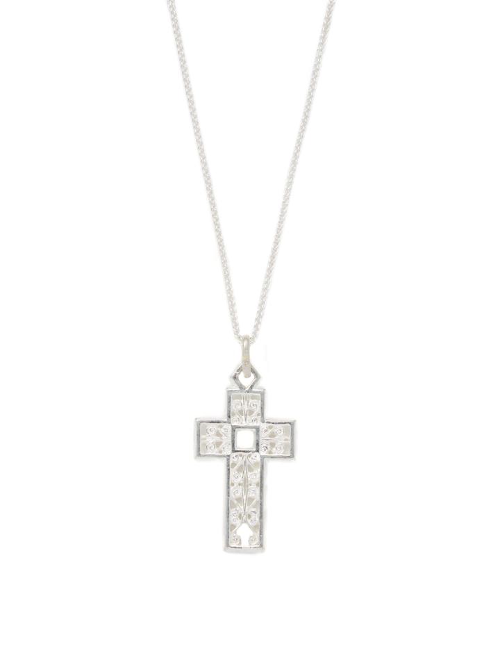 Perepaix Detailed Cross Necklace