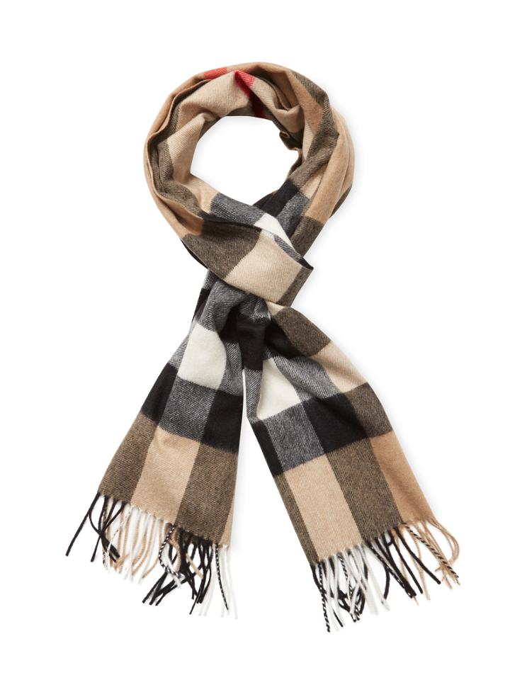 Burberry Giant Exploded Check Cashmere Long Scarf, 78 X 14