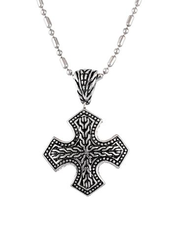 Creed 1913 Cross Bead Bar Chain Pendant Necklace
