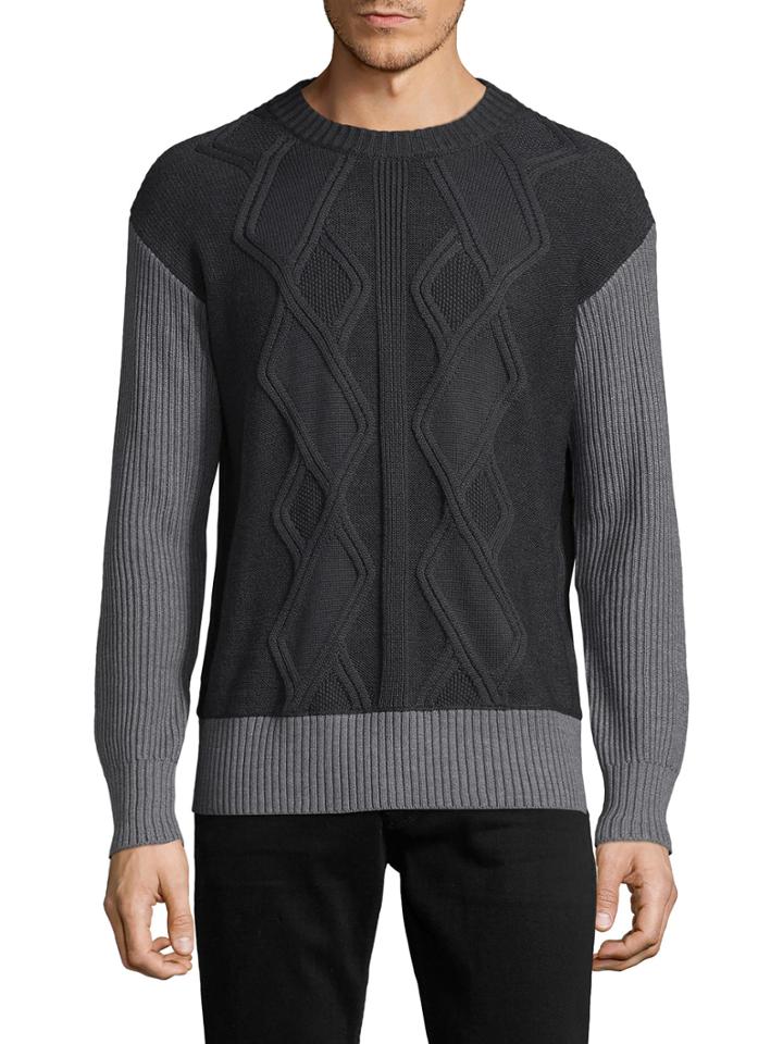 Armani Exchange Ribbed Cableknit Sweater