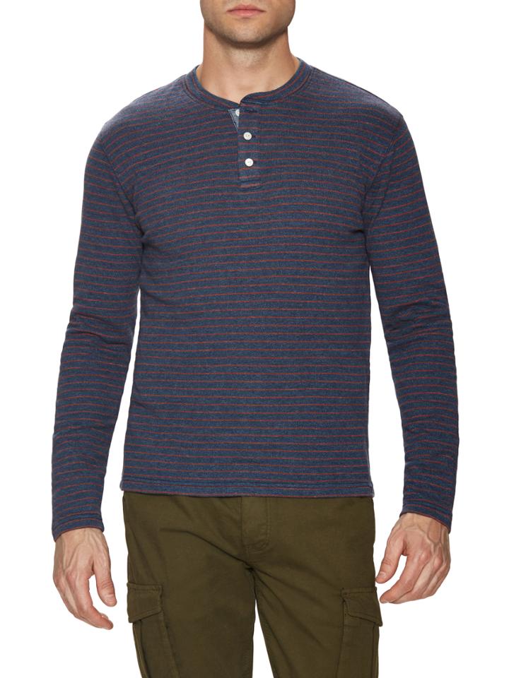 Faherty Striped Duo Fold Henley