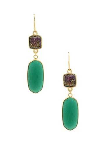 Katherine Karambelas Jewelry Alex Agate & Druzy Earrings