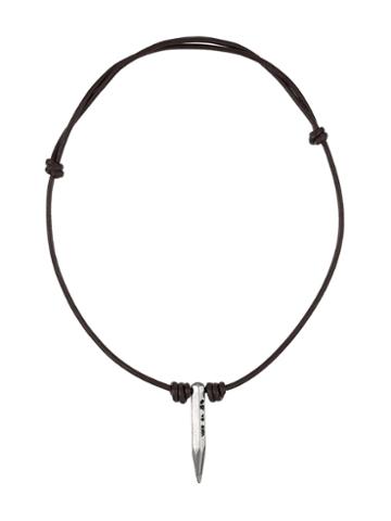 Unode50 Sharp Leather Necklace