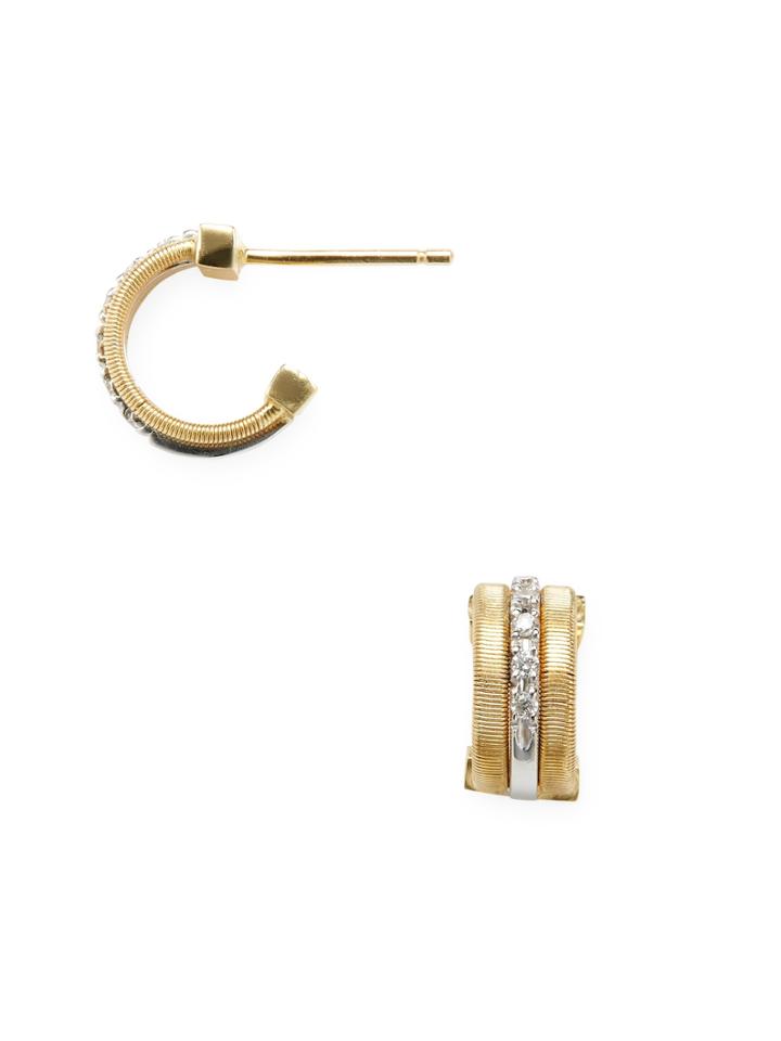 Marco Bicego 18k Yellow Gold & 0.29 Tcw Diamond Hoop Earrings