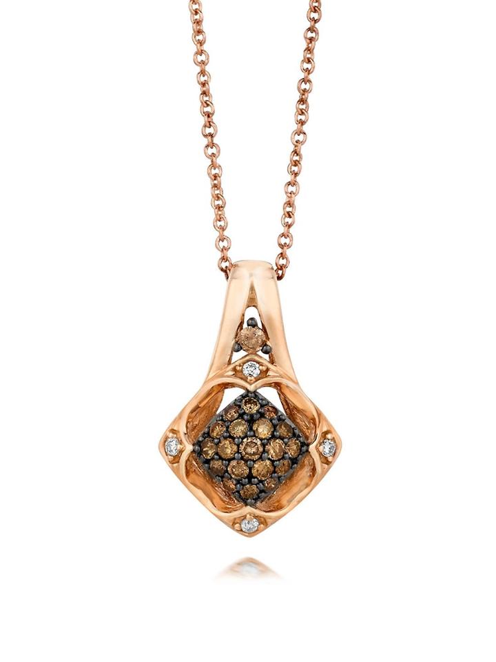 Le Vian Chocolatier Diamond & 14k Rose Gold Pendant Necklace