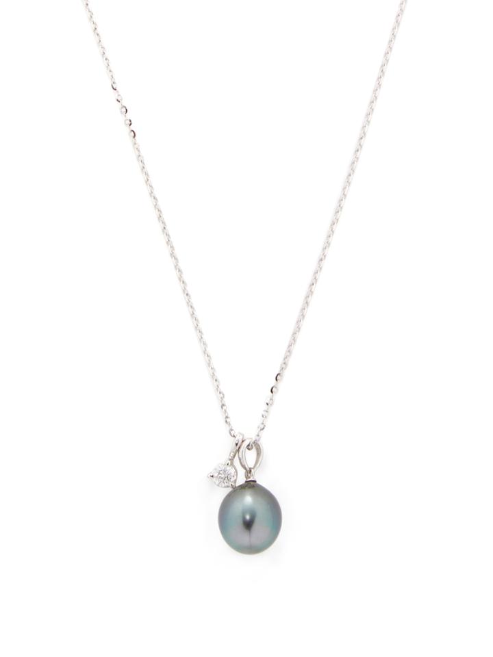 Tara Pearls Diamond & Tahitian Pearl Twin Pendant Necklace